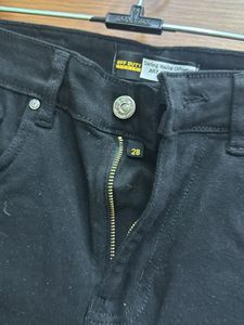 Black Denim Long Skirt