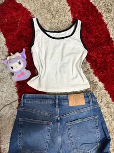 Basic white tank top