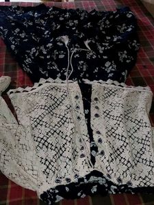 Frock With White 🤍 Attached Jacket