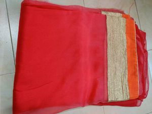 Net 2 Shade Saari With Blouse Piece