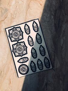 2 Stencil + 1 Henna + One Nail Combo