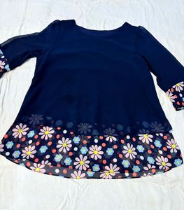 Cute Girls&#39; Floral Top