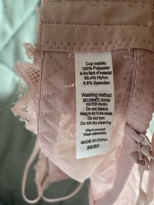 Pinteresty Lace Pink Bra NON WIRED