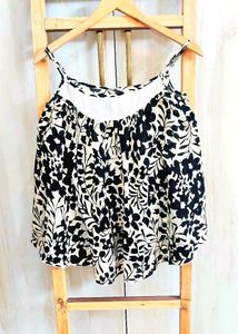 Black Printed Cotton Top Size-40-42