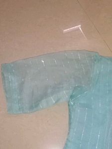 Light Blue Sequence Feeding Kurti