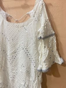 White Embroidered garara