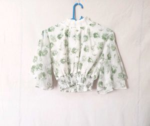 Floral print crop top