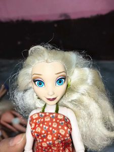 Elsa Doll in Red Floral Dress
