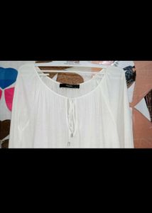 White Dress with Eyelet Details