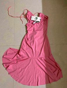 Front Cutout Fit and Flare Dress