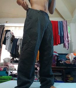 Gray Casual Pants