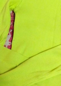 Neon Green Ribbed Long Sleeve