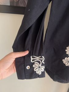 Black Shirt With Embroidery