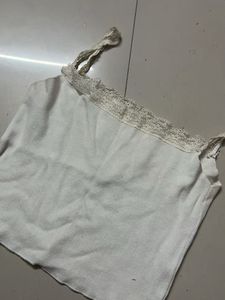 Blue Heart White Top