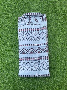 Geometric Print Button-Down Shirt