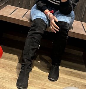 Black Thigh High Boots