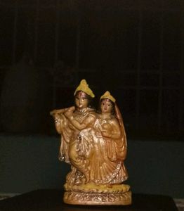 Radha-Krishna Cute Golden Shining Murti