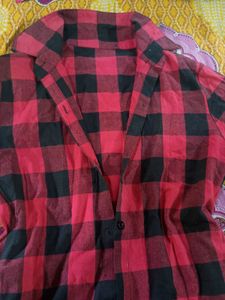 Red &amp; Black Plaid Dress