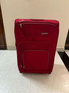 American Tourister Polyester Soft Trolley Red