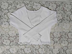 White Cropped Cardigan