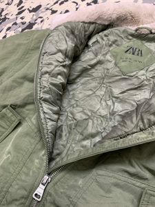 ZARA Olive Green Bomber Jacket