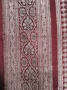 Maroon Banarasi Silk Saree
