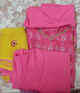 Churidar Kurta Set With Dupatta.