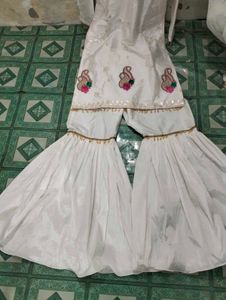 New White Gharara Suit Ne