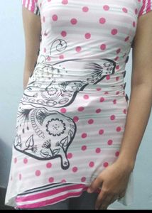 Polka Dot Butterfly Print Top Dress Women Donate