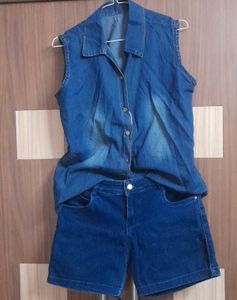 *COMBO* Denim Top &amp; Shorts Set 💙✨️