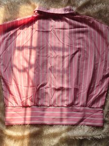 Pink Striped Button-Down Shirt