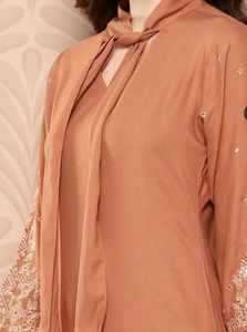 Elegant Brown Embroidered Kurta