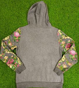 Imported Floral Print Hoodie