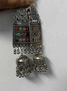 Silver Earrings Jhumka