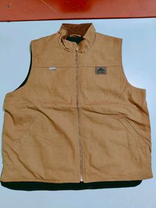 Vintage Old Mill Vest Men XL Brown Canvas Jacket