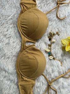 Padded Gathered Bikini Top