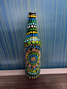 Handpainted Mandala Art Glass Bottles