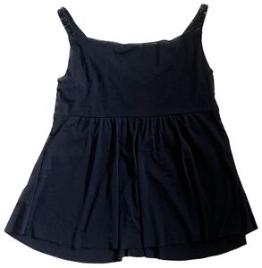 Y2k Elegant Embellished Black Top