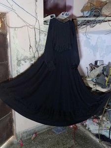Black Nida Silk Abaya