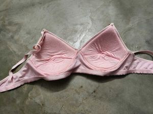 Pink cotton bra