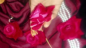 🌹Rose &amp; Pearl Jhumka Earrings free yellow haldi s