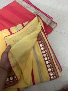 Morror Work Saree