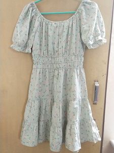 Floral Print Tiered Mini Dress