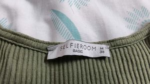 Olive Green Ribbed Dress