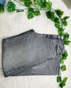 charcol wide leg jeans