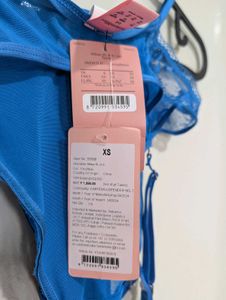 Blue Lace Panty / Briefs With Garter Strings