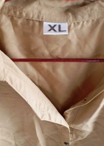 Beige Button-Down Shirt