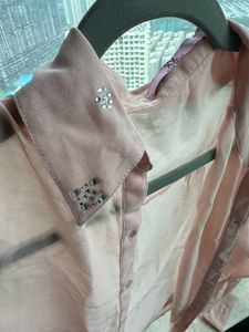 Peach See Through Shirt -bust 30