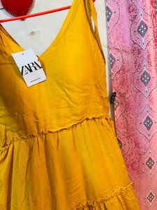 Beautiful 😍 Yellow Tiered Padded Sundress