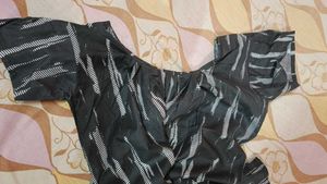 Black &amp; White Print Dress